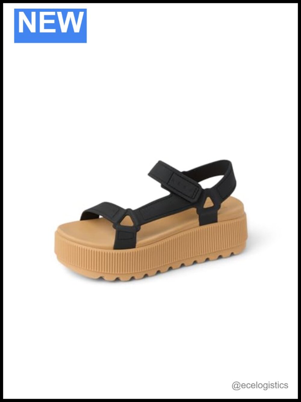 Women's Water Rem Higher Sandal Flip-Flop Adjustable Strap EVA Beach Sandal